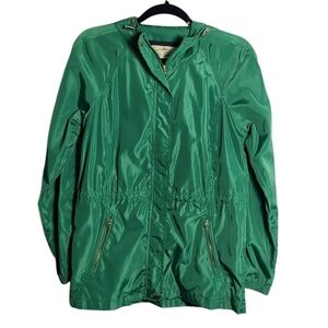 CI SONO ORIGINAL Lightweight Zip and Button Jacket in Green Size Small
